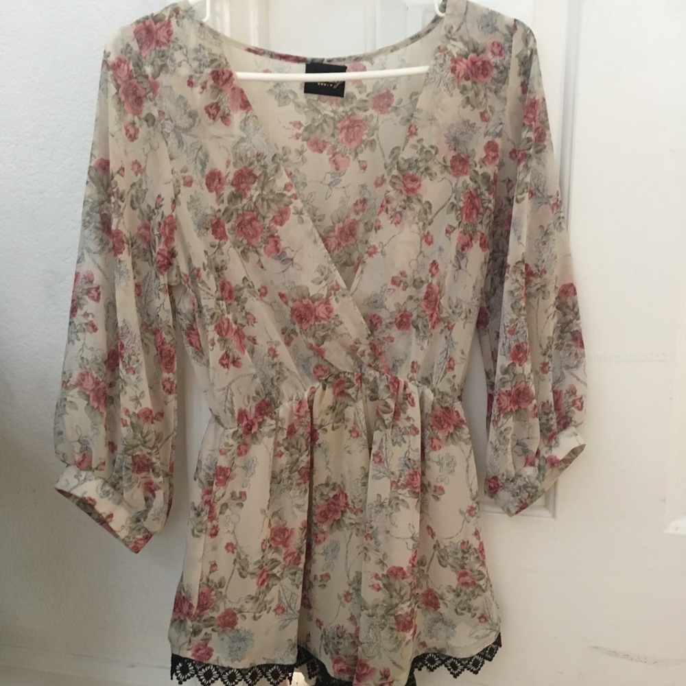 Floral romper from a local boutique